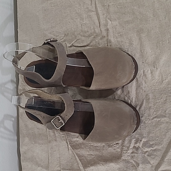 Lotta from Stockholm Highwood Taupe Clogs Oiled Nubuck Leather Brown Base  41 10 - Picture 4 of 12